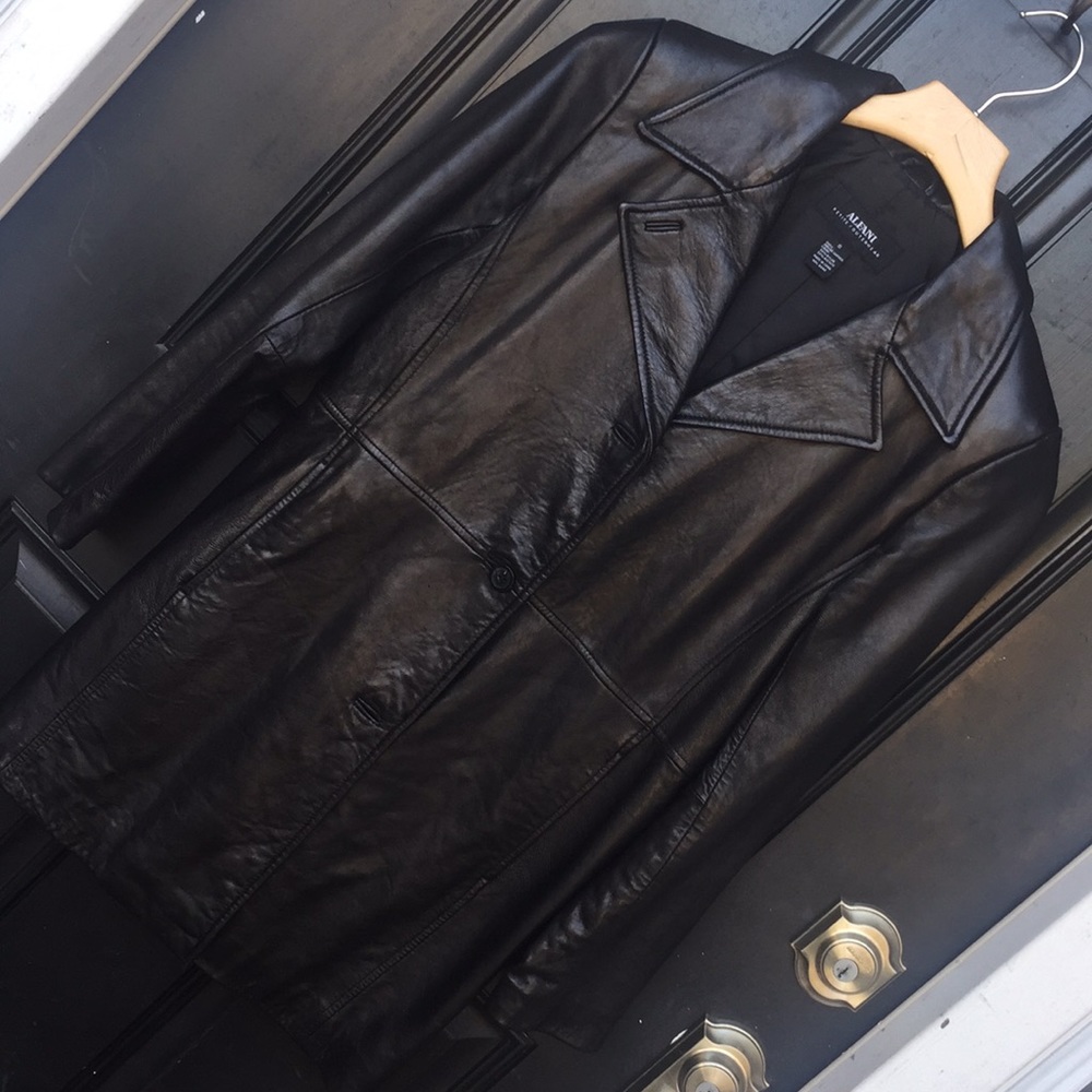 Alfani Black Leather Jacket